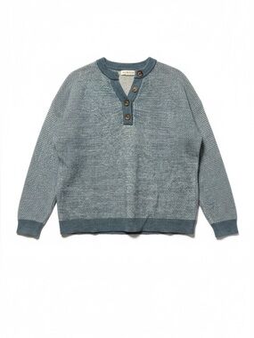 Pulse Textured Henley Sweater – Large